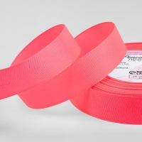 Лента репсовая, 25 мм, 23 &plusmn; 1 м, цвет неоновый розовый №14