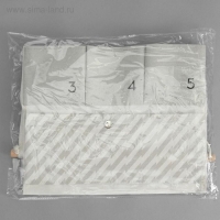 Органайзер подвесной с карманами Доляна &laquo;Молния&raquo;, 6 отделений, 50&times;35 см, цвет серый