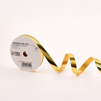 Лента для декора и подарков металлик, 1,2см х 45м, золотая Лента для декора и подарков металлик, 1,2см х 45м, золотая