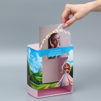 Коробка-фоторамка подарочная складная, упаковка, &laquo;Маленькой принцессе&raquo;, 14 х 14 х 8 см