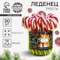 Новый год! Леденец трость &laquo;С НГ, короче&raquo;, 26 г.