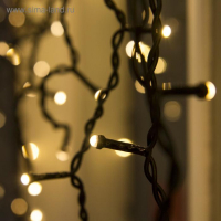 Гирлянда &laquo;Занавес&raquo; 2 &times; 1.5 м, IP44, УМС, тёмная нить, 360 SMD-LED, свечение тёплое белое, 220 В