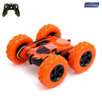 Машина-перевёртыш радиоуправляемая &laquo;Трюкач&raquo;, работает от аккумулятора, цвет оранжевый