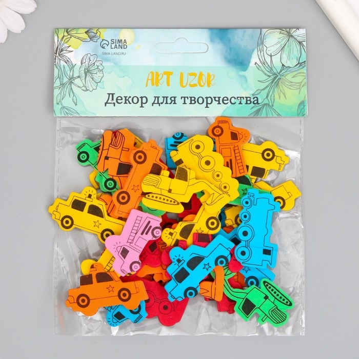Декор для творчества EVA "Транспорт наземный " набор 12 гр 13х15 см