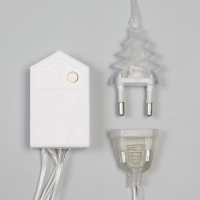 Гирлянда &laquo;Бахрома&raquo; 2.4 &times; 0.9 м с насадками &laquo;Олень&raquo;, IP20, прозрачная нить, 138 LED, свечение тёплое белое, 8 режимов, 220 В