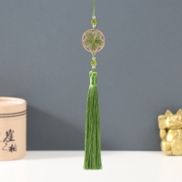 Подвеска текстиль, металл "Цветок в оправе" зелёная 1х3х19,5 см Подвеска текстиль, металл "Цветок в оправе" зелёная 1х3х19,5 см