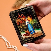 Шкатулка &laquo;Аленький цветочек&raquo;, 10&times;14 см, лаковая миниатюра