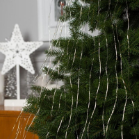 Гирлянда &laquo;Конский хвост&raquo; 20 нитей по 2 м, IP20, серебристая нить, 400 LED, свечение тёплое белое, 12 В