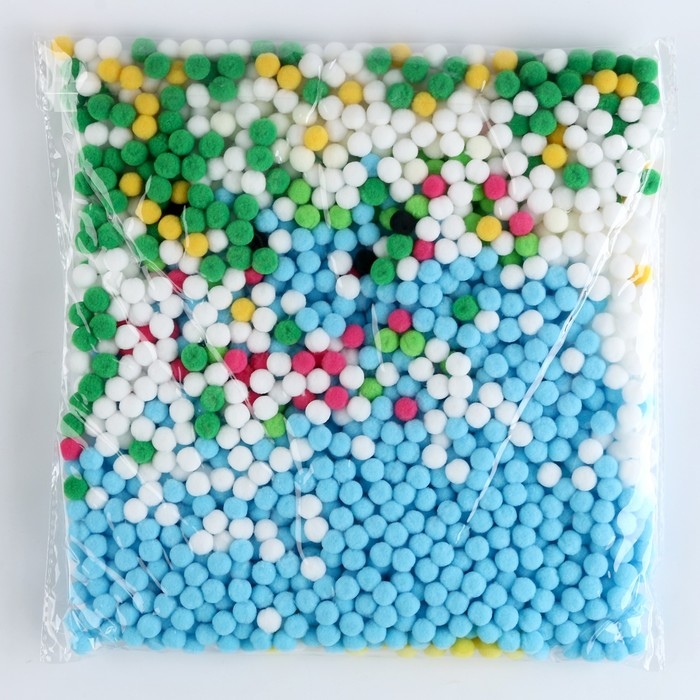 Аппликация помпошками &laquo;Лама и кактусы&raquo;, размер &mdash; 30 &times; 30 см, клей 30 мл