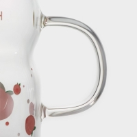 Кружка стеклянная с силиконовой крышкой и трубочкой &laquo;Фрутис&raquo;, 400 мл, цвет МИКС