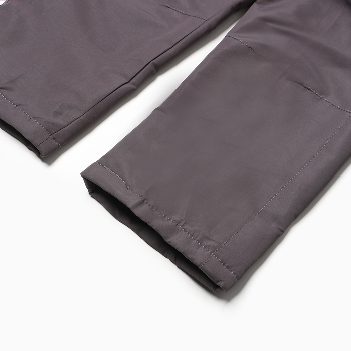 Брюки утеплённые для девочек, цвет серый, рост 146 см