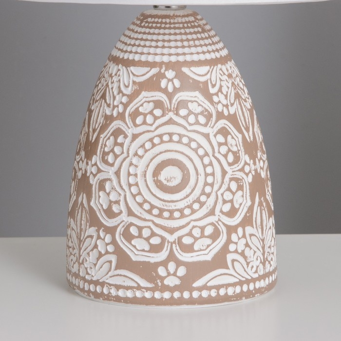 Лампа настольная Лампа настольная "Замира" 1х40Вт Е14 кофе 20х20х32см