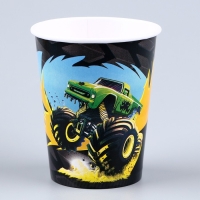 Набор бумажной посуды одноразовый Тачка&raquo;: 6 тарелок, 1 гирлянда, 6 стаканов, 6 колпаков