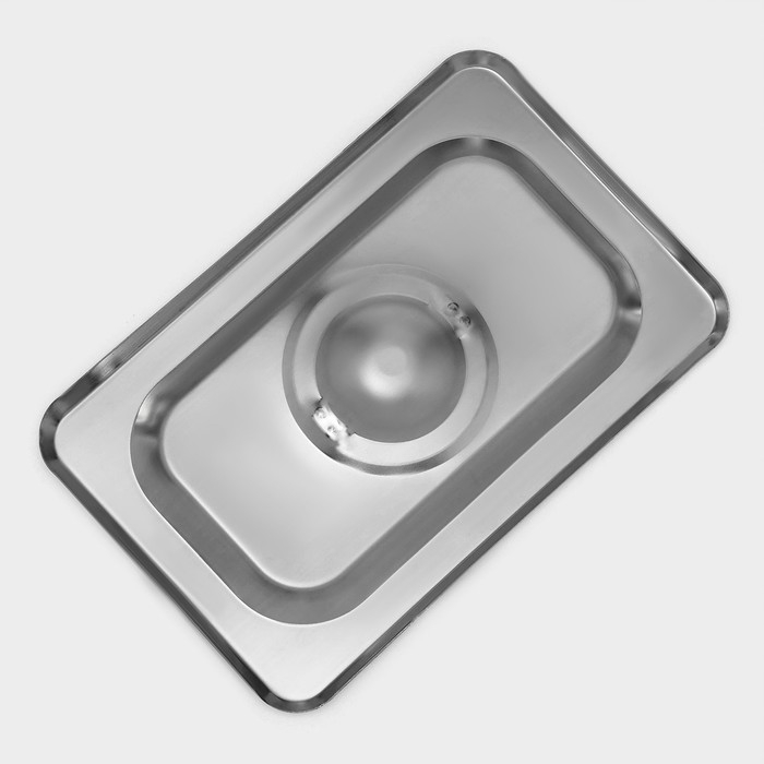 Крышка из нержавеющей стали к гастроемкости 1/9, 17,6&times;11,4 см, толщина 0,8 мм