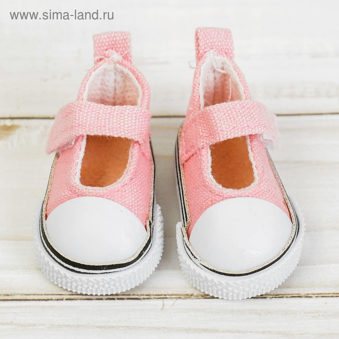 Полукеды для кукол, длина подошвы 5 см, цвет нежно-розовый Полукеды для кукол, длина подошвы 5 см, цвет нежно-розовый