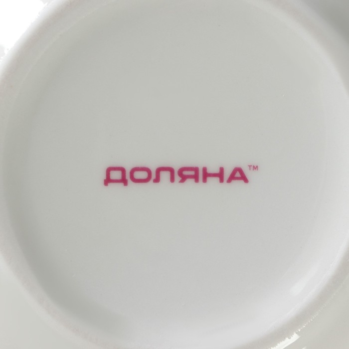 Сахарница фарфоровая с ложкой Доляна &laquo;Млечный путь&raquo;, 330 мл, цвет белый в крапинку