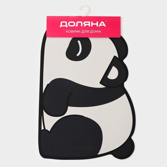 Коврик для дома Доляна «Панда», 40×60 см, цвет чёрно-белый Коврик для дома Доляна «Панда», 40×60 см, цвет чёрно-белый