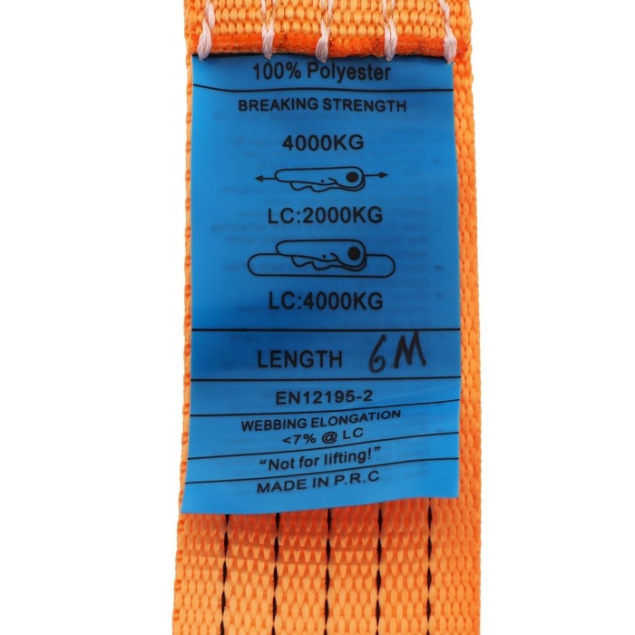 Стяжка груза с механизмом, ширина ленты 50 мм, нагрузка 3000 кг, длина 6 м Стяжка груза с механизмом, ширина ленты 50 мм, нагрузка 3000 кг, длина 6 м