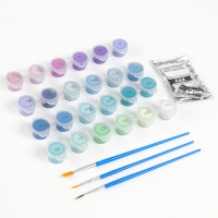 Картина по номерам на новый год на холсте с подрамником &laquo;Мишка на Северном полюсе&raquo;, 40 х 50 см