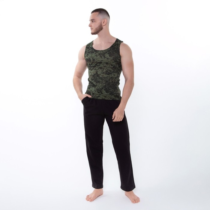 Майка мужская, цвет хаки/пиксель, размер 48 Майка мужская, цвет хаки/пиксель, размер 48