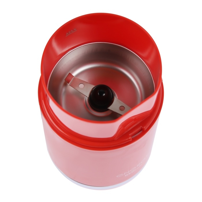 Кофемолка Energy EN-114, электрическая, ножевая, 150 Вт, 70 г, красная Кофемолка Energy EN-114, электрическая, ножевая, 150 Вт, 70 г, красная