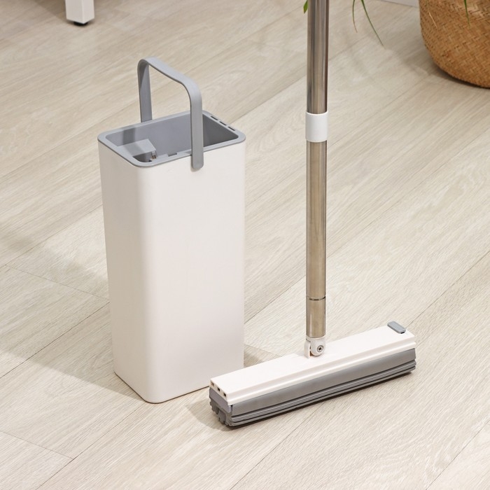 Швабра с отжимом и ведром Raccoon &laquo;Компакт&raquo;: ведро 17&times;12,5&times;34 см, 5,5 л, швабра с насадкой ПВА 28&times;4,5&times;121 см