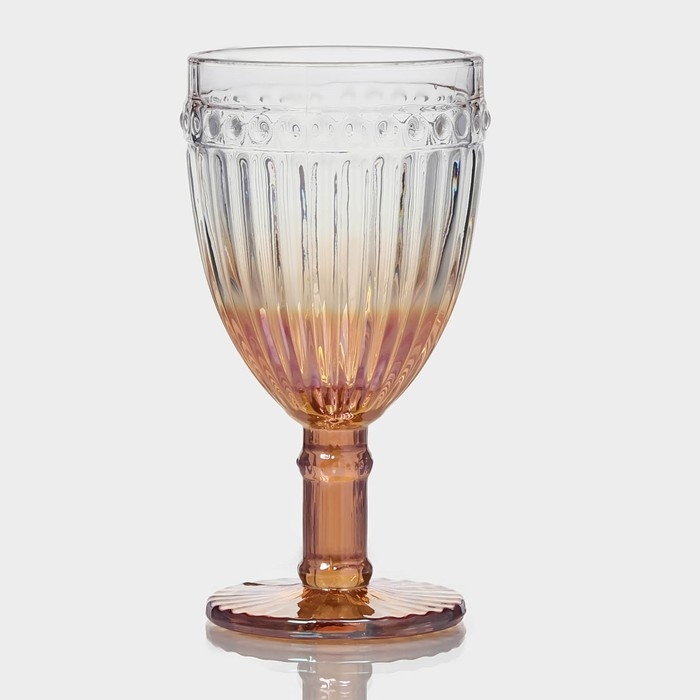 Набор бокалов для вина стеклянный Magistro «Босфор», 250 мл, 8,5×16,5 см, 6 шт, цвет градиент золото Набор бокалов для вина стеклянный Magistro «Босфор», 250 мл, 8,5×16,5 см, 6 шт, цвет градиент золото