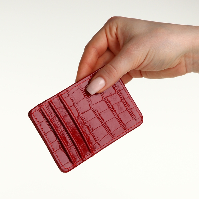 Картхолдер, TEXTURA, цвет красный