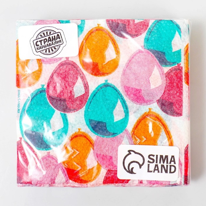 Салфетки бумажные &laquo;Воздушные шары&raquo;, 24х24 см, 20 шт