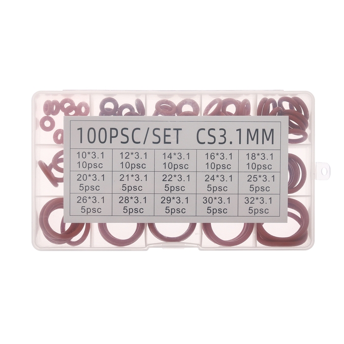 Уплотнительное кольцо, 15 видов, толщина 3,1 мм, набор 100 шт Уплотнительное кольцо, 15 видов, толщина 3,1 мм, набор 100 шт