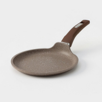 Сковорода блинная &laquo;Гранит Brown&raquo;, d=20 см, пластиковая ручка, антипригарное покрытие, цвет коричневый