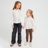 Рубашка детская MINAKU: Cotton collection цвет белый, рост 110 Рубашка детская MINAKU: Cotton collection цвет белый, рост 110