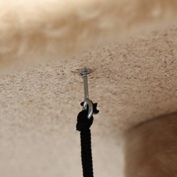 Домик-когтеточка 2-х ур. квадратный с 2-мя квадратными полками, 53 х 35 х 65 см, бежевый Домик-когтеточка 2-х ур. квадратный с 2-мя квадратными полками, 53 х 35 х 65 см, бежевый