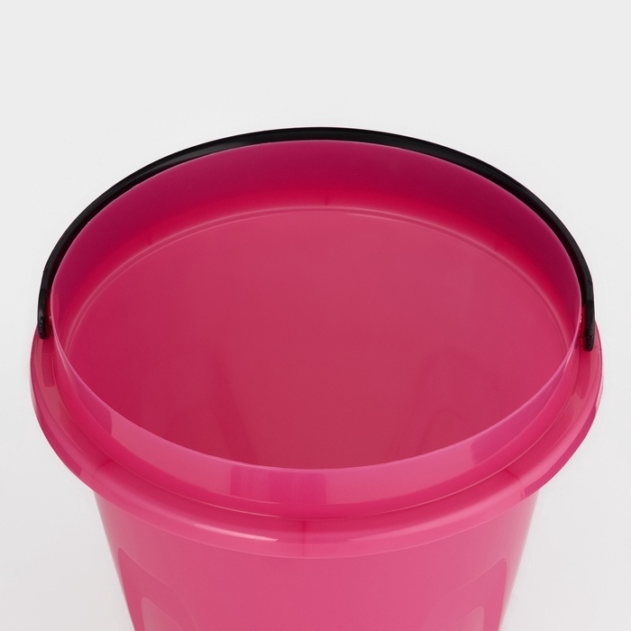 Ведро с крышкой &laquo;Лайт&raquo;, 5 л, цвет розовый