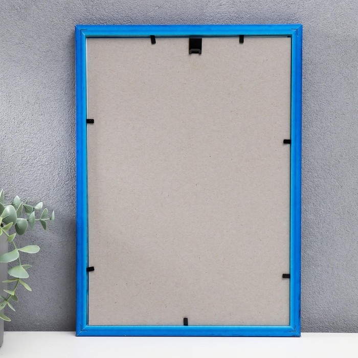 Фоторамка пластик 21х30 см синяя (108)