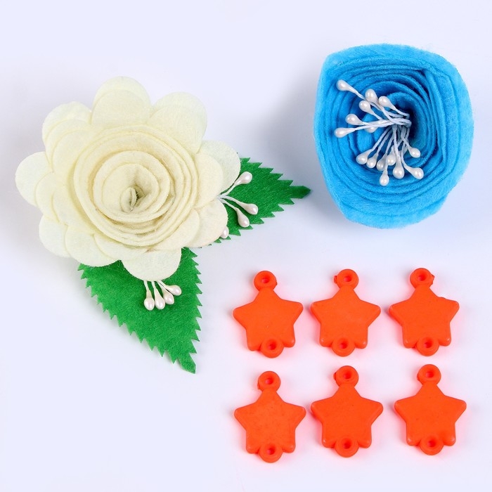 Набор для творчества: декор из фетра и набор бусин &laquo;Цветочная поляна&raquo;