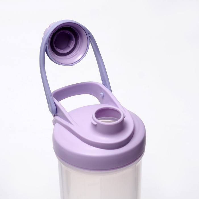 Шейкер, 700 мл, серия: PowerPlus, "Живи, люби, качайся", 23.5 х 7 см, сиреневый