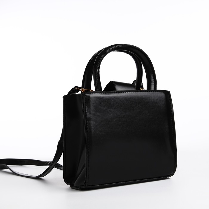 Сумка женская тоут на молнии, цвет чёрный Сумка женская тоут на молнии, цвет чёрный