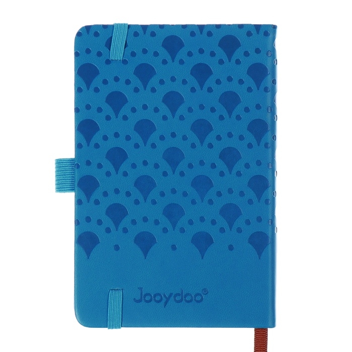 Ежедневник недатированный, формат А6, 100 листов, в клетку, обложка кожзам, на резинке, синий