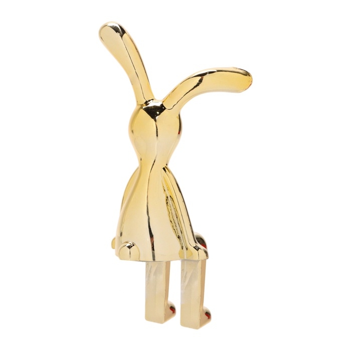 Игрушка на панель авто, зайчики, золотой, пластик, набор 2 шт Игрушка на панель авто, зайчики, золотой, пластик, набор 2 шт