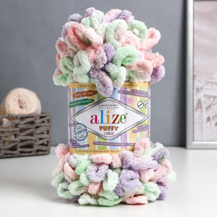 Пряжа Пряжа "Puffy color" 100 % микрополиэстер 9м/100г (5938)