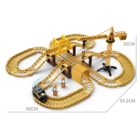 Автотрек &laquo;Стройка&raquo;, с машинкой, краном и фигурками, работает от батареек