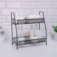 Органайзер для хранения косметических средств/принадлежностей, двухуровневый, 31 &times; 32 &times; 17 см, цвет чёрный