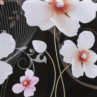 Клеёнка на стол «Мелодия цветов», на тканевой основе, ширина 137 см, рулон 20 м, толщина 0,25 мм, цвет чёрный Клеёнка на стол «Мелодия цветов», на тканевой основе, ширина 137 см, рулон 20 м, толщина 0,25 мм, цвет чёрный