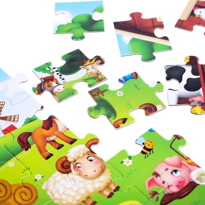 Пазлы «Найди и покажи. Большая ферма», 35 деталей Пазлы «Найди и покажи. Большая ферма», 35 деталей