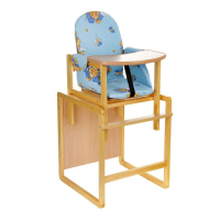 Стульчик для кормления &laquo;Бутуз&raquo;, трансформер, цвет голубой, рисунок МИКС