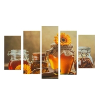 Картина модульная на подрамнике "Медовая сладость" 2-25х53,2-25х67,1-25х80,80х140  см