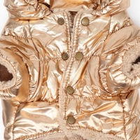 Комбинезон "Блеск", размер XS (ДС 19 см, ОГ 28, ОШ 19 см, до 3 кг), золотой