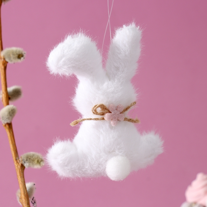 Мягкая игрушка «Зайчик» на подвесе, 11 см, цвет МИКС Мягкая игрушка «Зайчик» на подвесе, 11 см, цвет МИКС