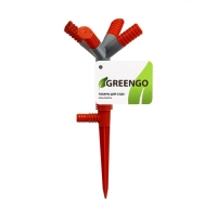 Распылитель 4&minus;лепестковый, штуцер под шланги 1/2" (12 мм) &minus; 3/4" (19 мм), пика, ABS-пластик, Greengo